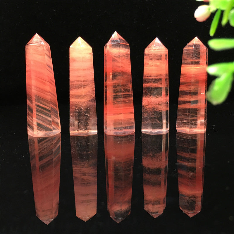 Natural Crystal Hexagonal Prism Single Tip Crystal Column Standard Multi-Material Semi-Precious Stone Crystal Column Decoration Wholesale