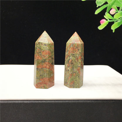 Natural Crystal Hexagonal Prism Single Tip Crystal Column Standard Multi-Material Semi-Precious Stone Crystal Column Decoration Wholesale