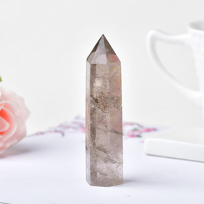 Natural Crystal Hexagonal Prism Single Tip Crystal Column Standard Multi-Material Semi-Precious Stone Crystal Column Decoration Wholesale