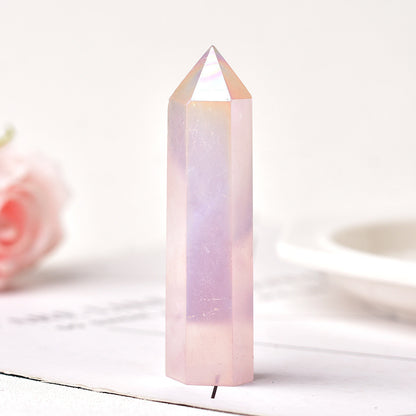 Natural Crystal Hexagonal Prism Single Tip Crystal Column Standard Multi-Material Semi-Precious Stone Crystal Column Decoration Wholesale