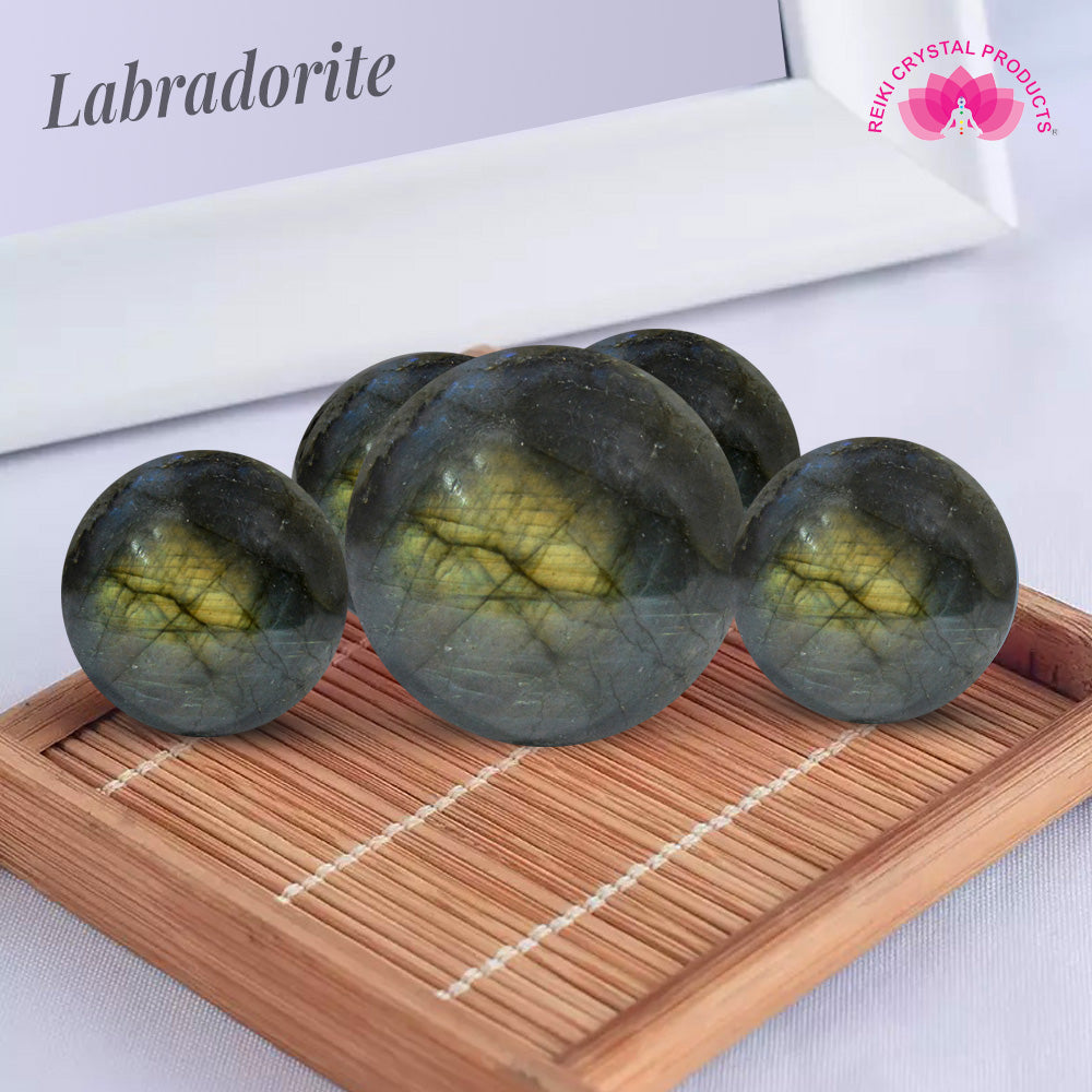 Natural Crystal Labradorite Stone Ball/Sphere 40mm Approx. For Reiki Healing Balls Spheres Buy From Reiki Crystal Products