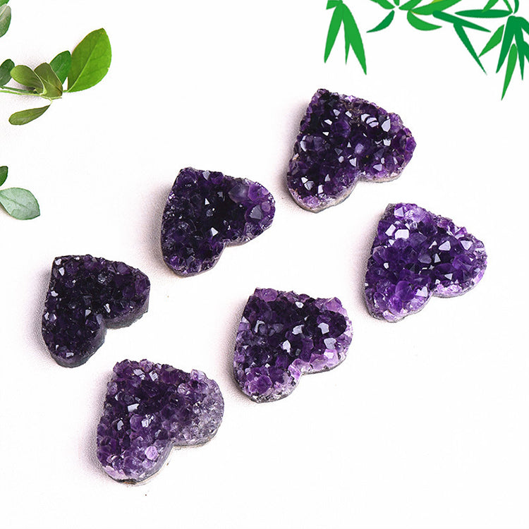 Raw crystals rough Uruguay heart shaped Amethyst geode cluster crystals healing stones natural crystal clusters