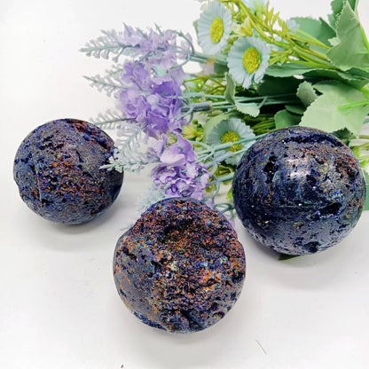 Wholesale Natural Azurite Malachite Sphere Hand Made Healing Crystal Blue Azurite Sphere Ball