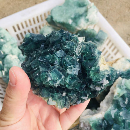 wholesale natural rough quartz stone mineral specimen healing  raw crystal green Fluorite cluster