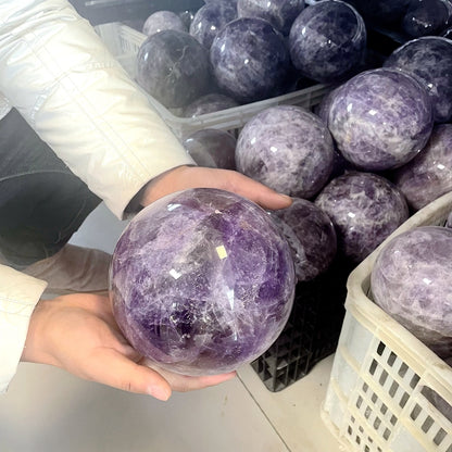 Hot sale Large size Natural Amethyst quartz crystal stone spheres Balls For fengshui decoration