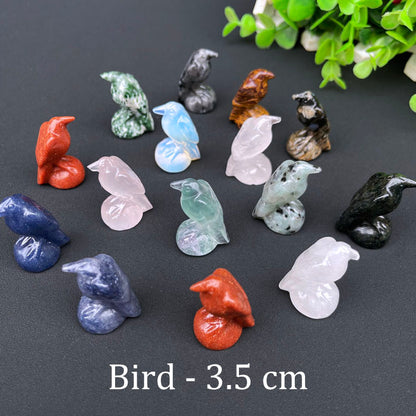 Wholesale Various Jasper Carved Crystal Stone Whale Dog Cat Bear Bunny Frog Mini Crystal Animal Carving