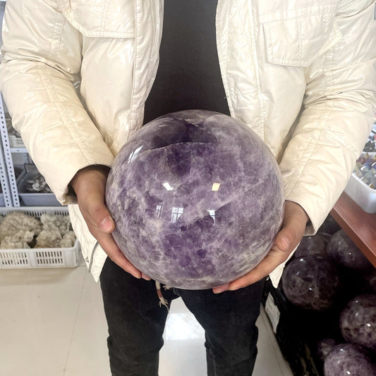 Hot sale Large size Natural Amethyst quartz crystal stone spheres Balls For fengshui decoration