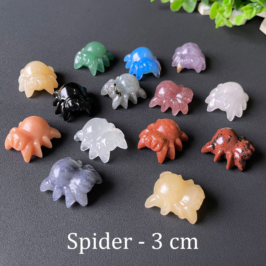 Wholesale Various Jasper Carved Crystal Stone Whale Dog Cat Bear Bunny Frog Mini Crystal Animal Carving