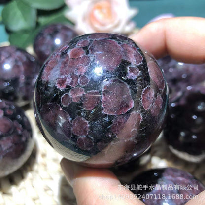 Wholesale High Quality Polished Natural Red Garnet Ball Gemstone Crystal Craft Sphere For Decoration