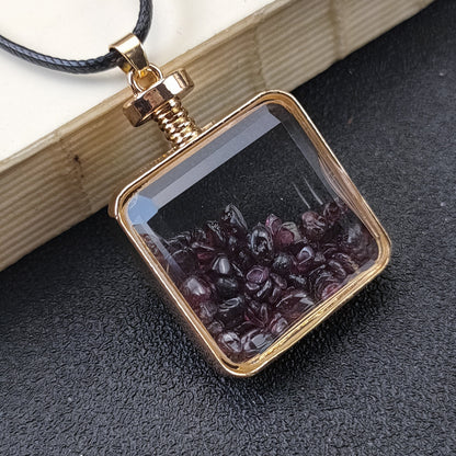 New arrival crystal chips bottle jewelry natural gemstone crystal wishing bottle pendant