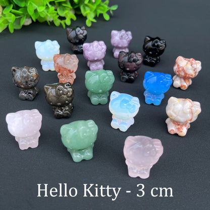 Wholesale Various Jasper Carved Crystal Stone Whale Dog Cat Bear Bunny Frog Mini Crystal Animal Carving