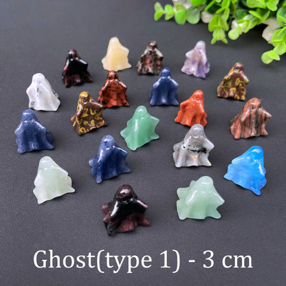 Wholesale Various Jasper Carved Crystal Stone Whale Dog Cat Bear Bunny Frog Mini Crystal Animal Carving