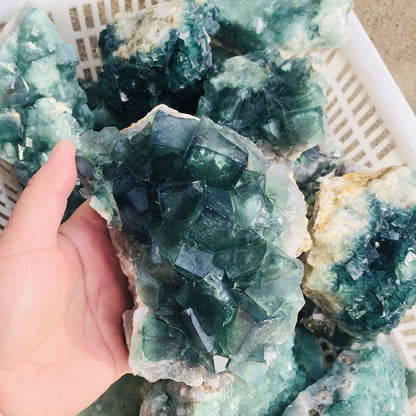 wholesale natural rough quartz stone mineral specimen healing  raw crystal green Fluorite cluster