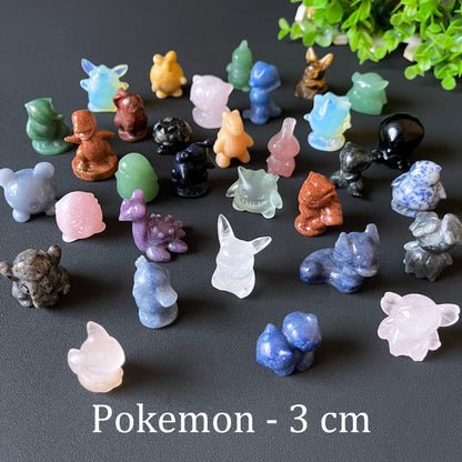 Wholesale Various Jasper Carved Crystal Stone Whale Dog Cat Bear Bunny Frog Mini Crystal Animal Carving