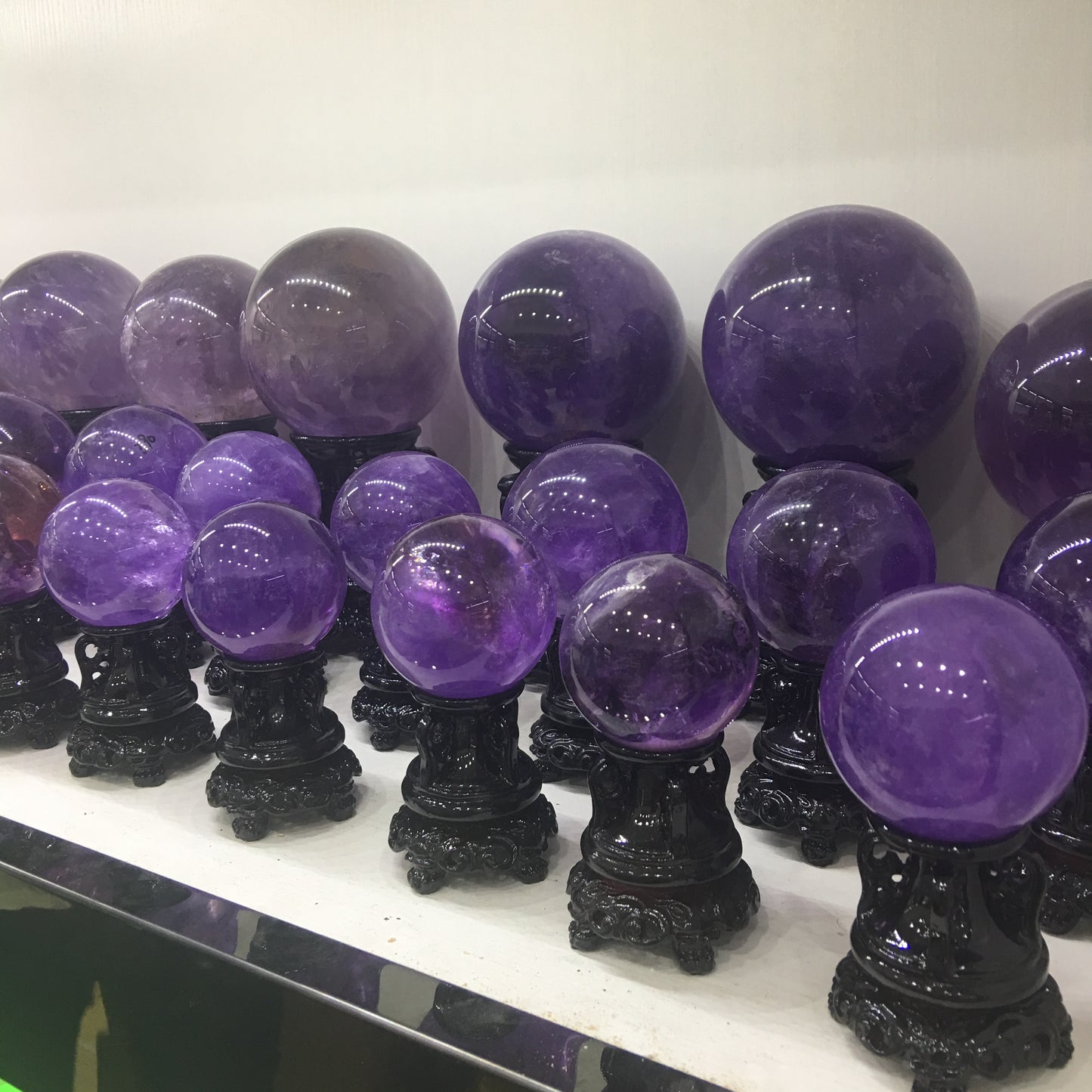 Natural Amethyst spheres crystal balls for fengshui decoration