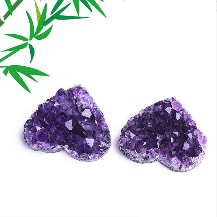 Raw crystals rough Uruguay heart shaped Amethyst geode cluster crystals healing stones natural crystal clusters