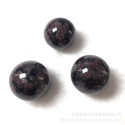 Wholesale High Quality Polished Natural Red Garnet Ball Gemstone Crystal Craft Sphere For Decoration