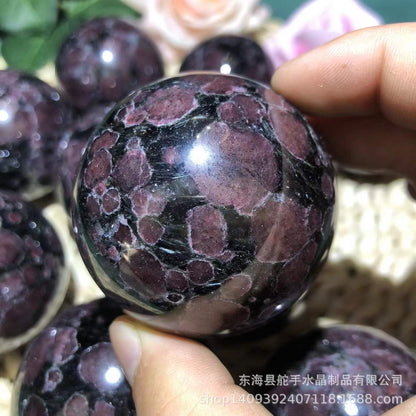 Wholesale High Quality Polished Natural Red Garnet Ball Gemstone Crystal Craft Sphere For Decoration