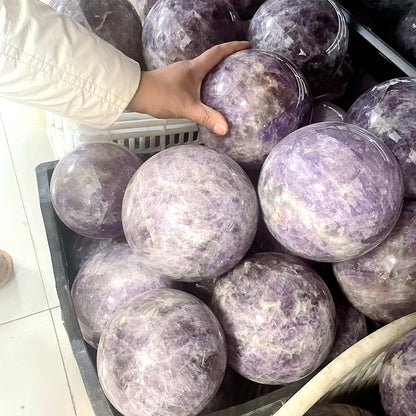 Hot sale Large size Natural Amethyst quartz crystal stone spheres Balls For fengshui decoration