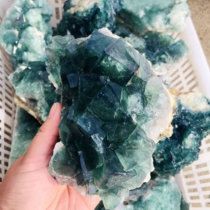 wholesale natural rough quartz stone mineral specimen healing  raw crystal green Fluorite cluster