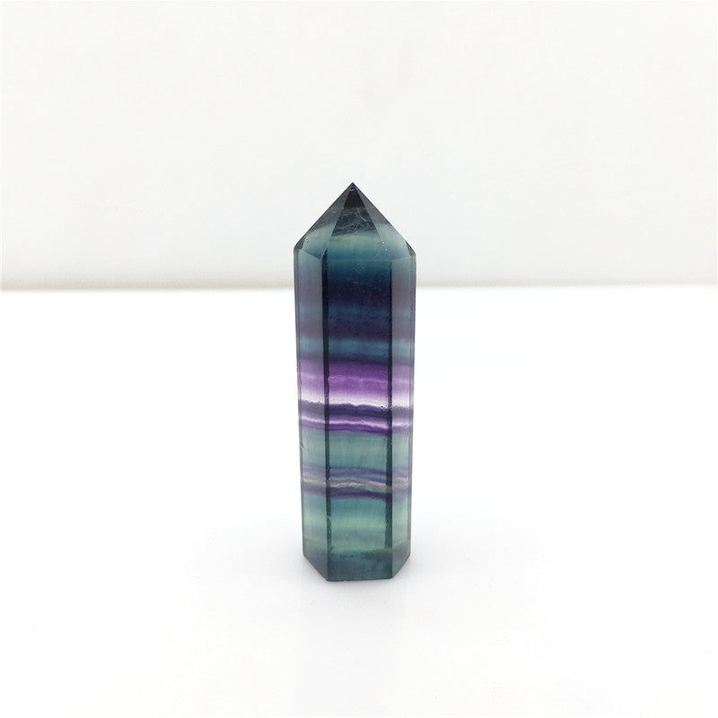 Natural Crystal Hexagonal Prism Single Tip Crystal Column Standard Multi-Material Semi-Precious Stone Crystal Column Decoration Wholesale