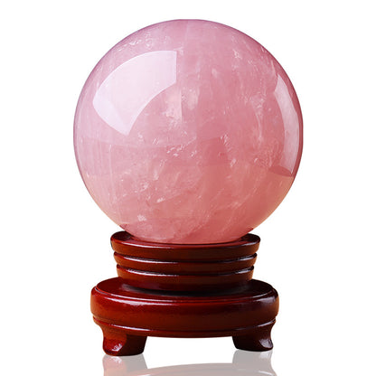 Wholesale Supply Natural Pink Crystal Ball Ornaments Home Living Room Bedroom Pink Crystal Ball Crafts Rough Stone Polished