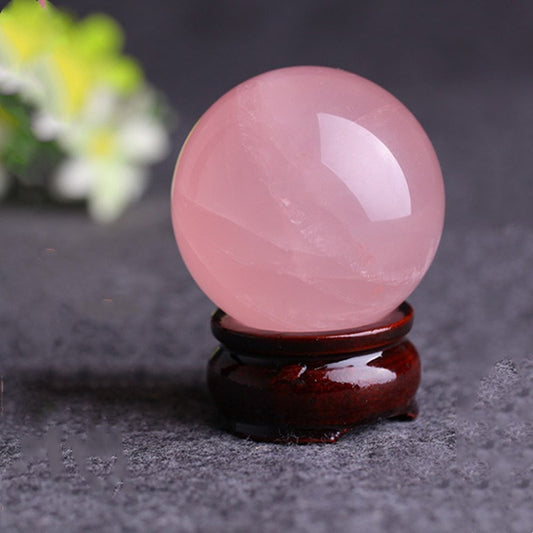 Wholesale Supply Natural Pink Crystal Ball Ornaments Home Living Room Bedroom Pink Crystal Ball Crafts Rough Stone Polished