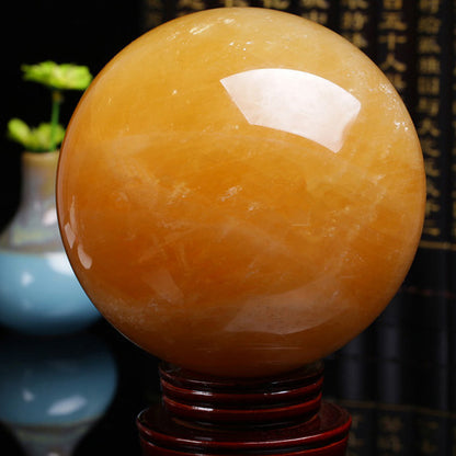 Natural Yellow Crystal Ball Decoration Citrine Ball Rough Stone Large and Small One Piece Dropshipping Factory Direct Gift